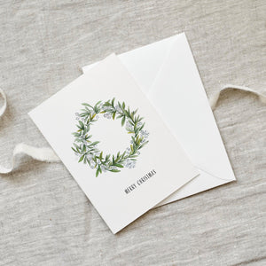 Greeting card · Christmas wreath