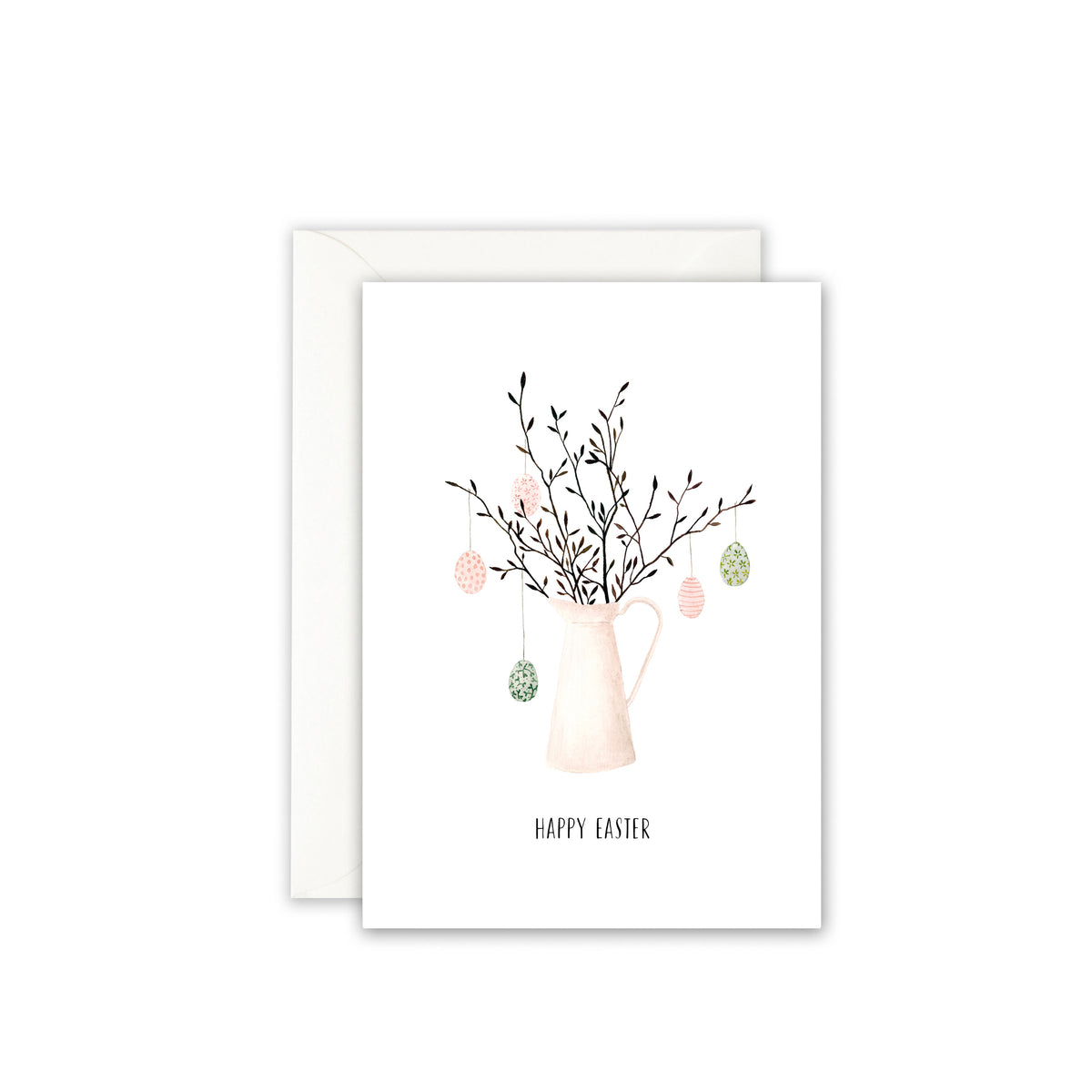 Greeting card · Easter vase