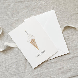 Greeting card · Ice cream candle