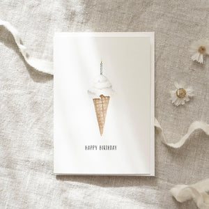 Greeting card · Ice cream candle