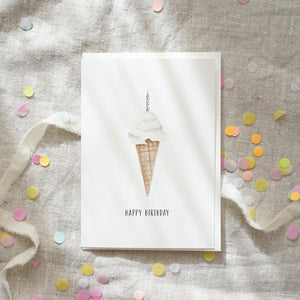 Greeting card · Ice cream candle