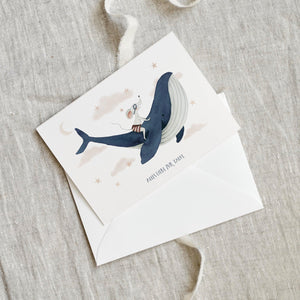 Greeting card · Whale | Best wishes for the christening