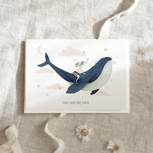 Greeting card · Whale | Best wishes for the christening