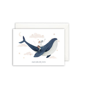 Greeting card · Whale | Best wishes for the christening