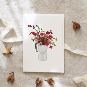 Greeting card · Red Espresso bouquet