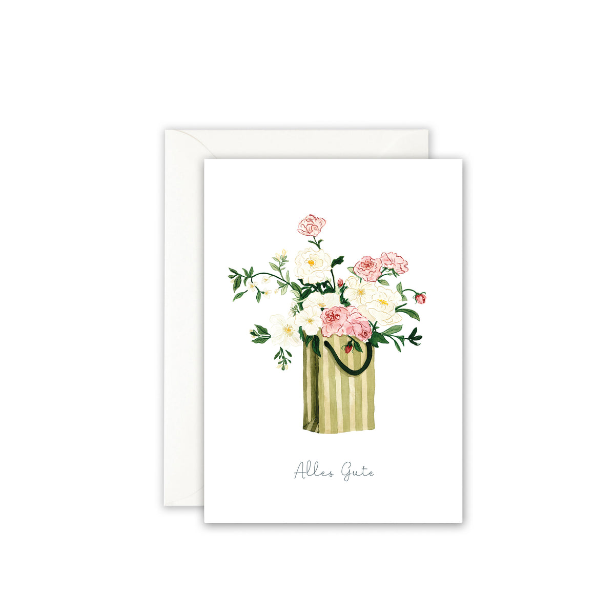 Greeting card · Flower bag