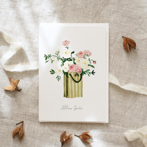 Greeting card · Flower bag