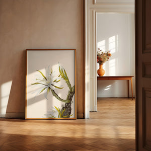Kunstdruck - White Cactus Flower