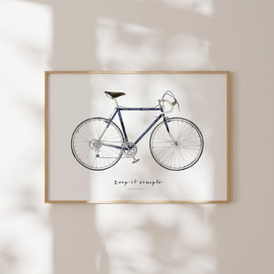 Art Print - Keep it simple | Blue Bicycle