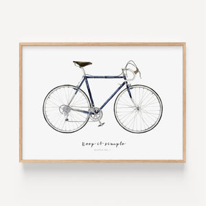 Art Print - Keep it simple | Blue Bicycle