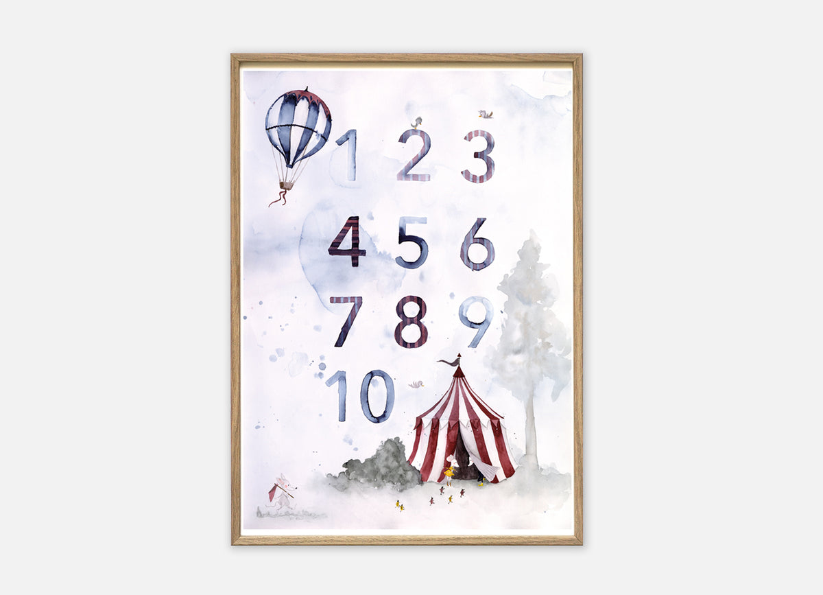 Art Print - Number Poster | numbers