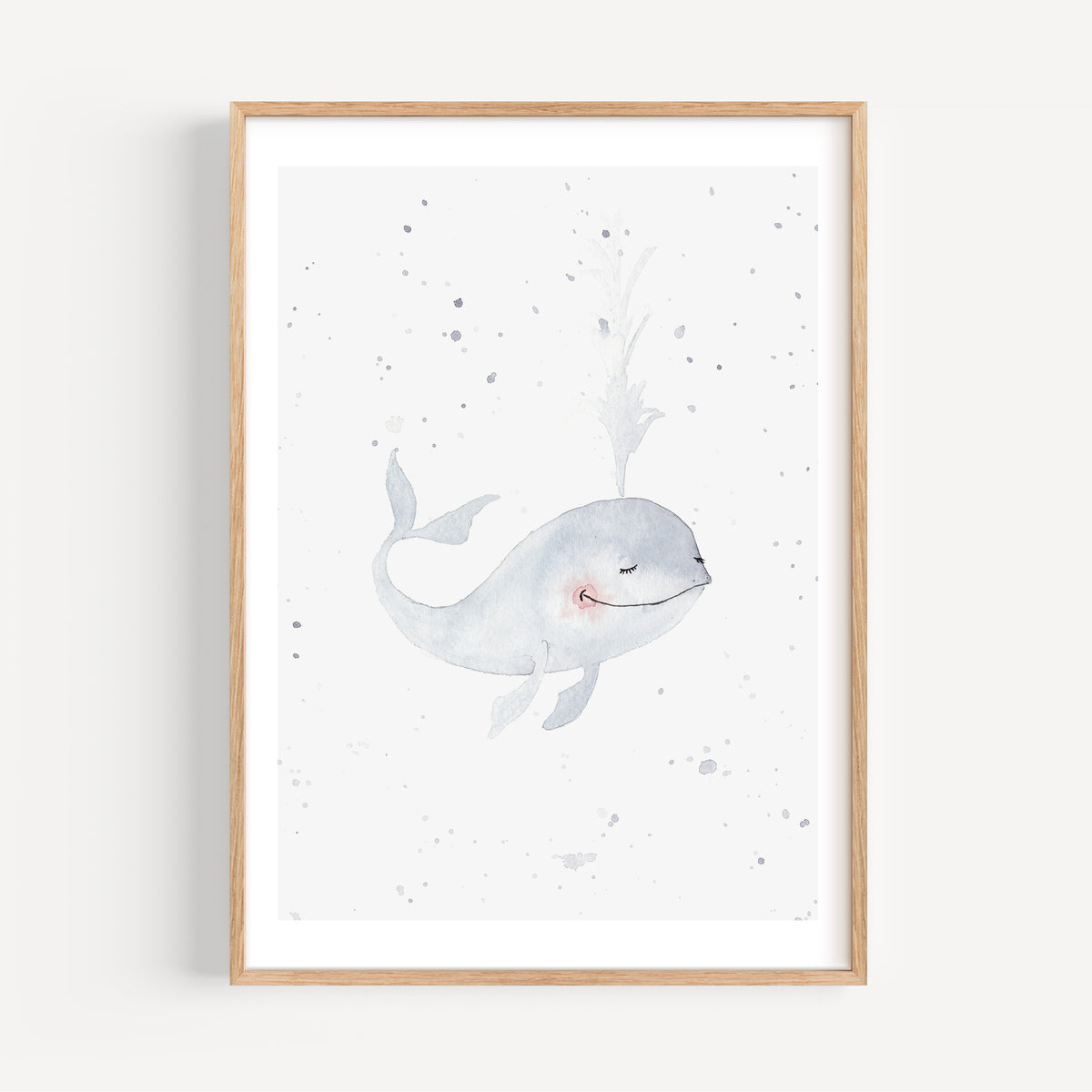 Kunstdruck - Happy Whale