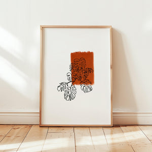 Art Print - Art Line | monstera