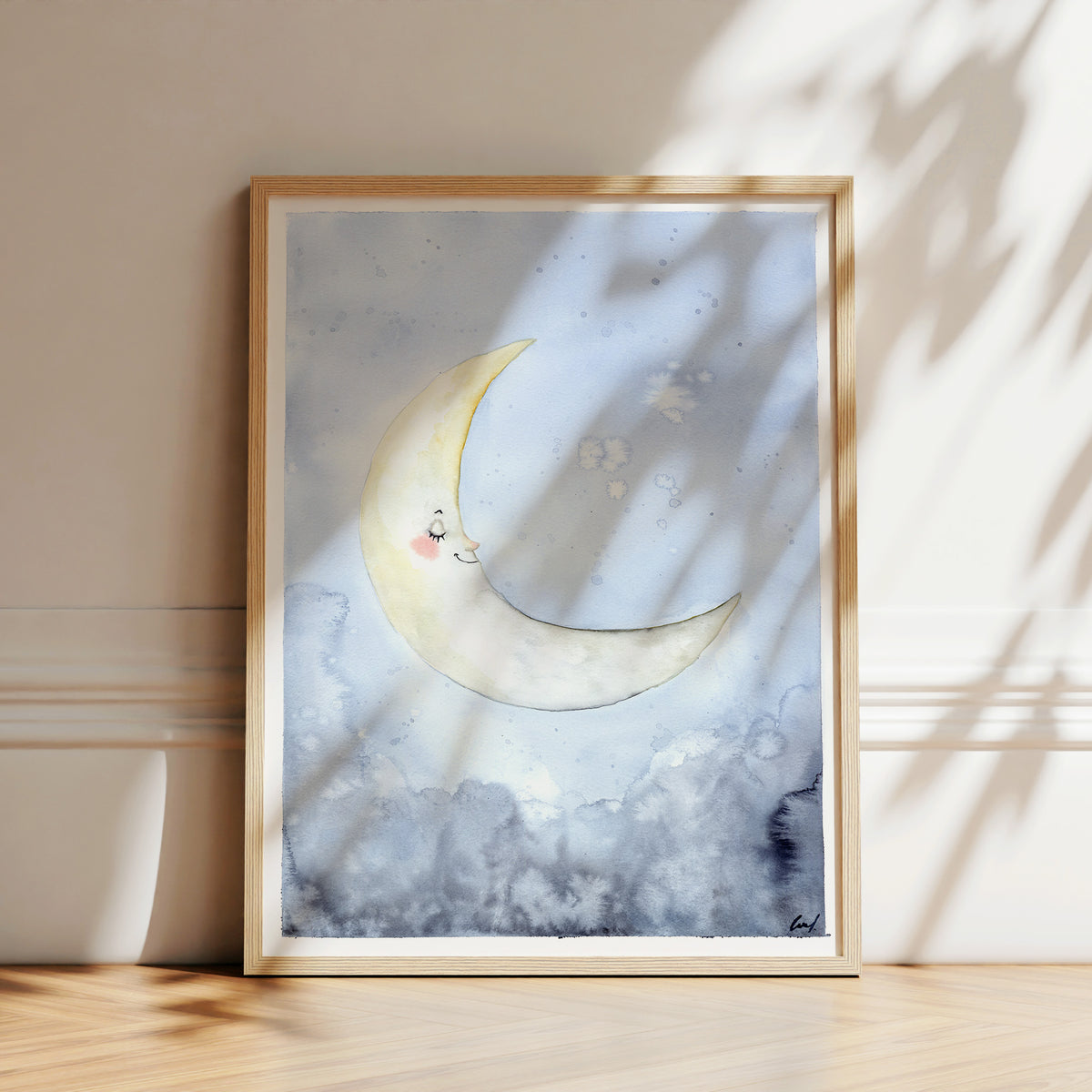 Art Print - Sleepy moon