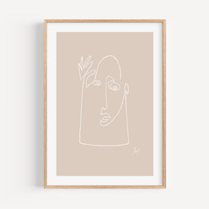 Kunstdruck - Art Line | Hello (Nude)