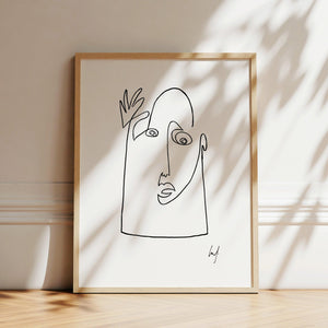 Art Print - Art Line | Hello