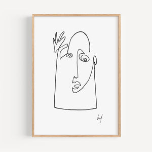 Art Print - Art Line | Hello