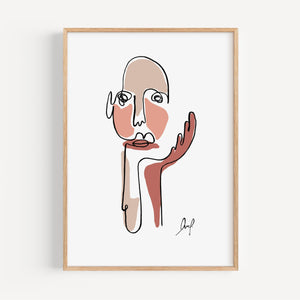Art Print - Art Line | The Thinker (Tri)