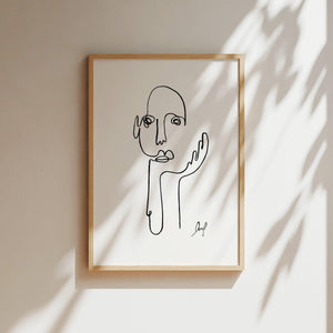Kunstdruck - Art Line | The Thinker