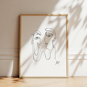Kunstdruck - Art Line | Couple