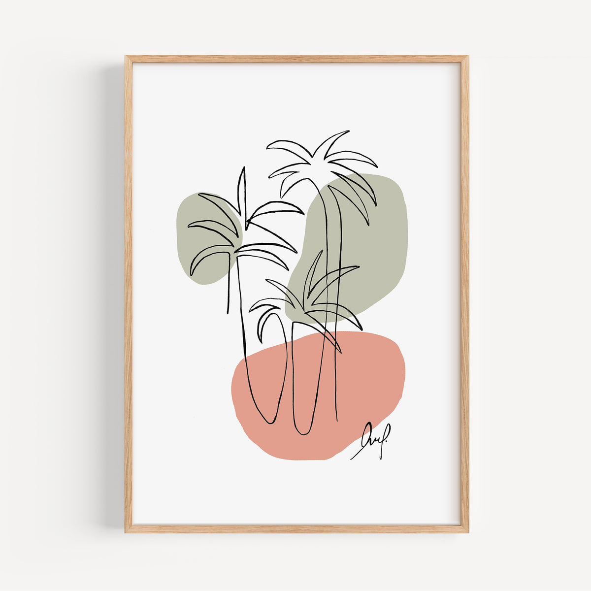 Kunstdruck - Art Line | Palms I (Colour)