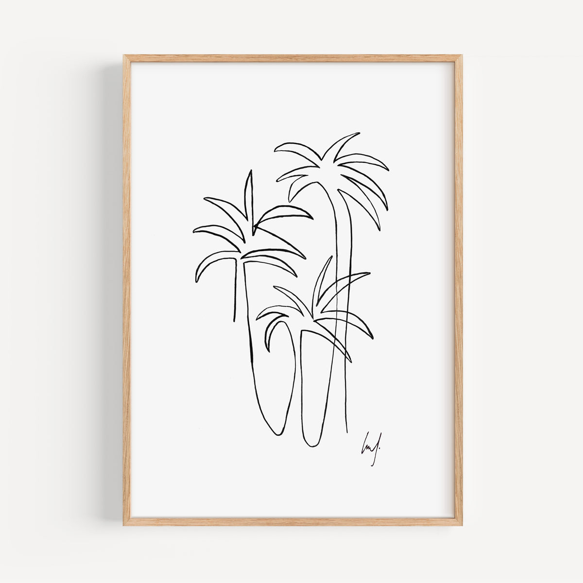 Kunstdruck - Art Line | Palms I