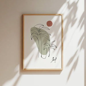 Art Print - Art Line | Palms II (Colour)