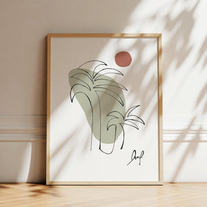 Art Print - Art Line | Palms II (Colour)