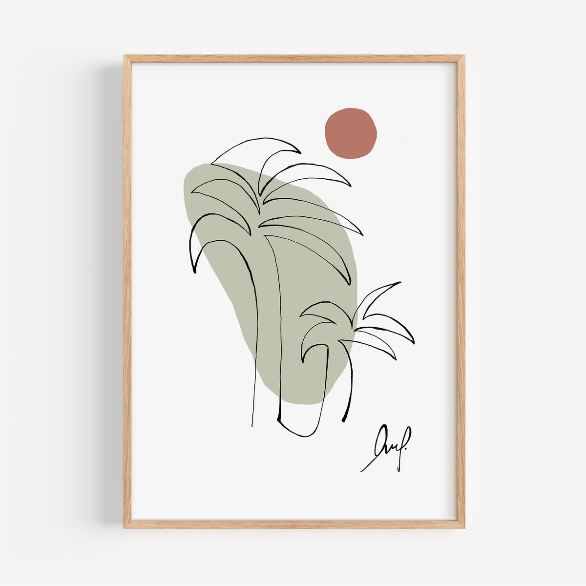 Kunstdruck - Art Line | Palms II (Colour)