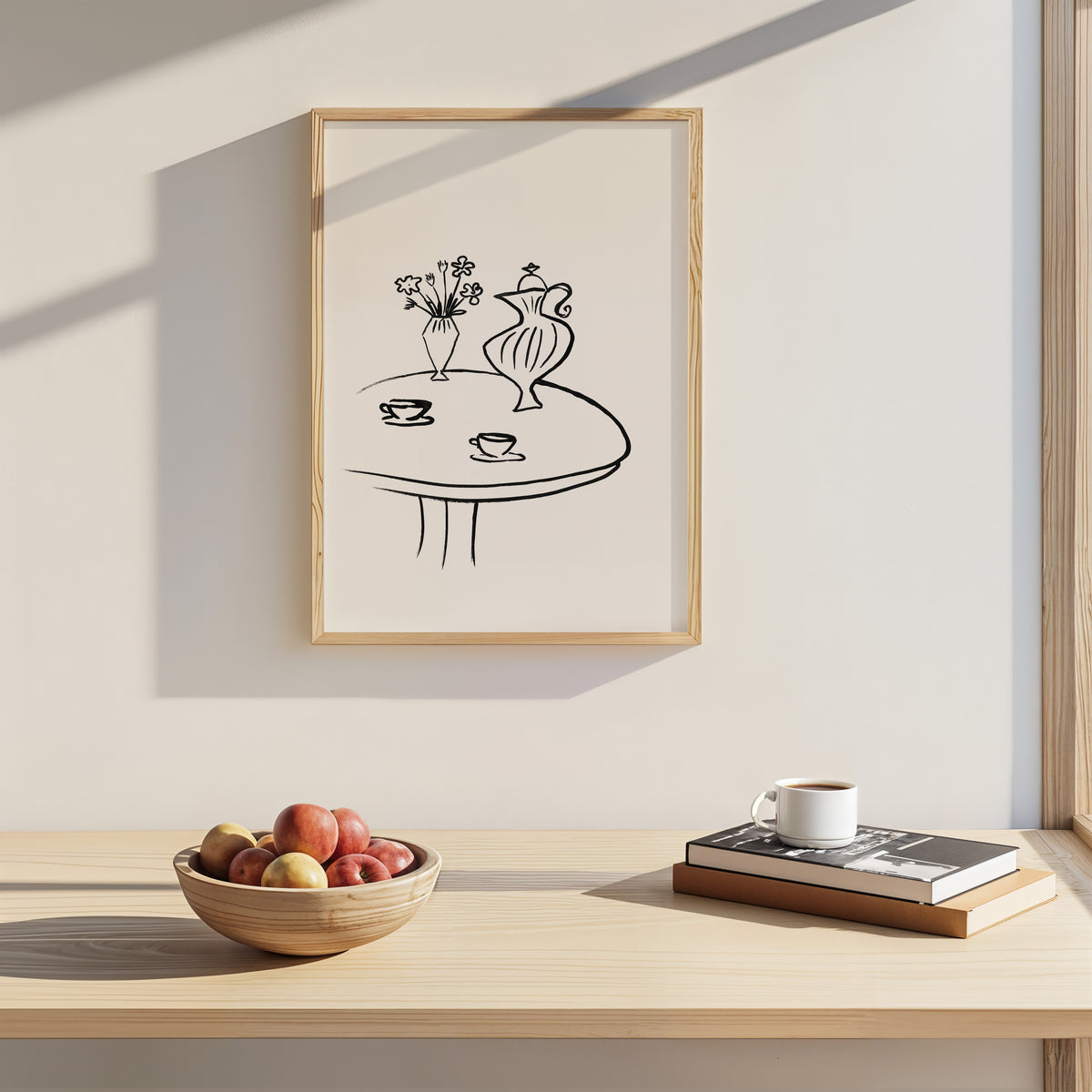 Kunstdruck - Art Line |  B/W Coffeetable
