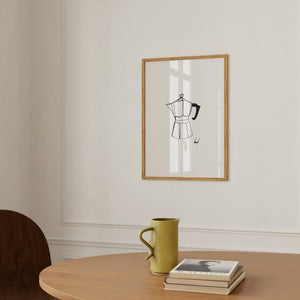 Kunstdruck - Art Line | B/W Espresso Maker