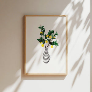 Kunstdruck - Lemon Vase
