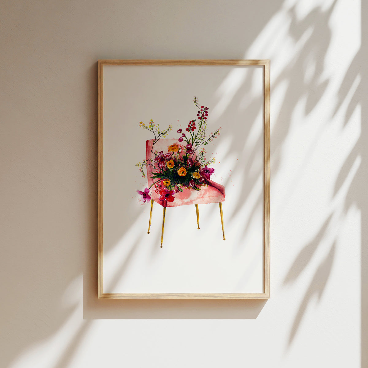 Kunstdruck - Flower chair