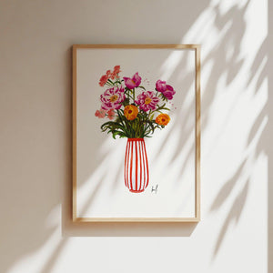 Art Print - Pink Peonies