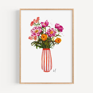 Art Print - Pink Peonies