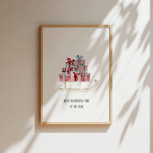 Art Print - Christmas Sleigh