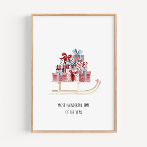 Art Print - Christmas Sleigh