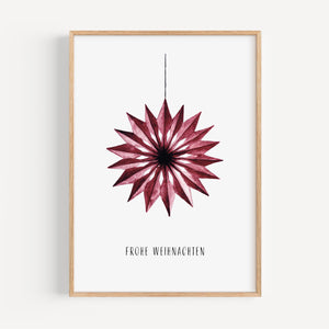 Kunstdruck - Weihnachtsstern