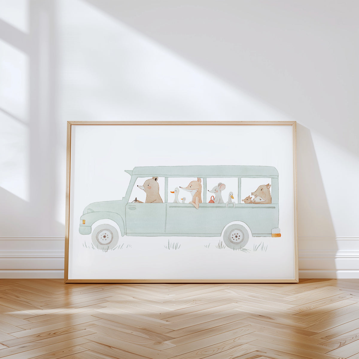 Art print - Animals | Bus ride