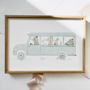 Kunstdruck - Tiere | Busfahrt