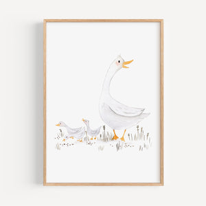 Kunstdruck - Goose Family