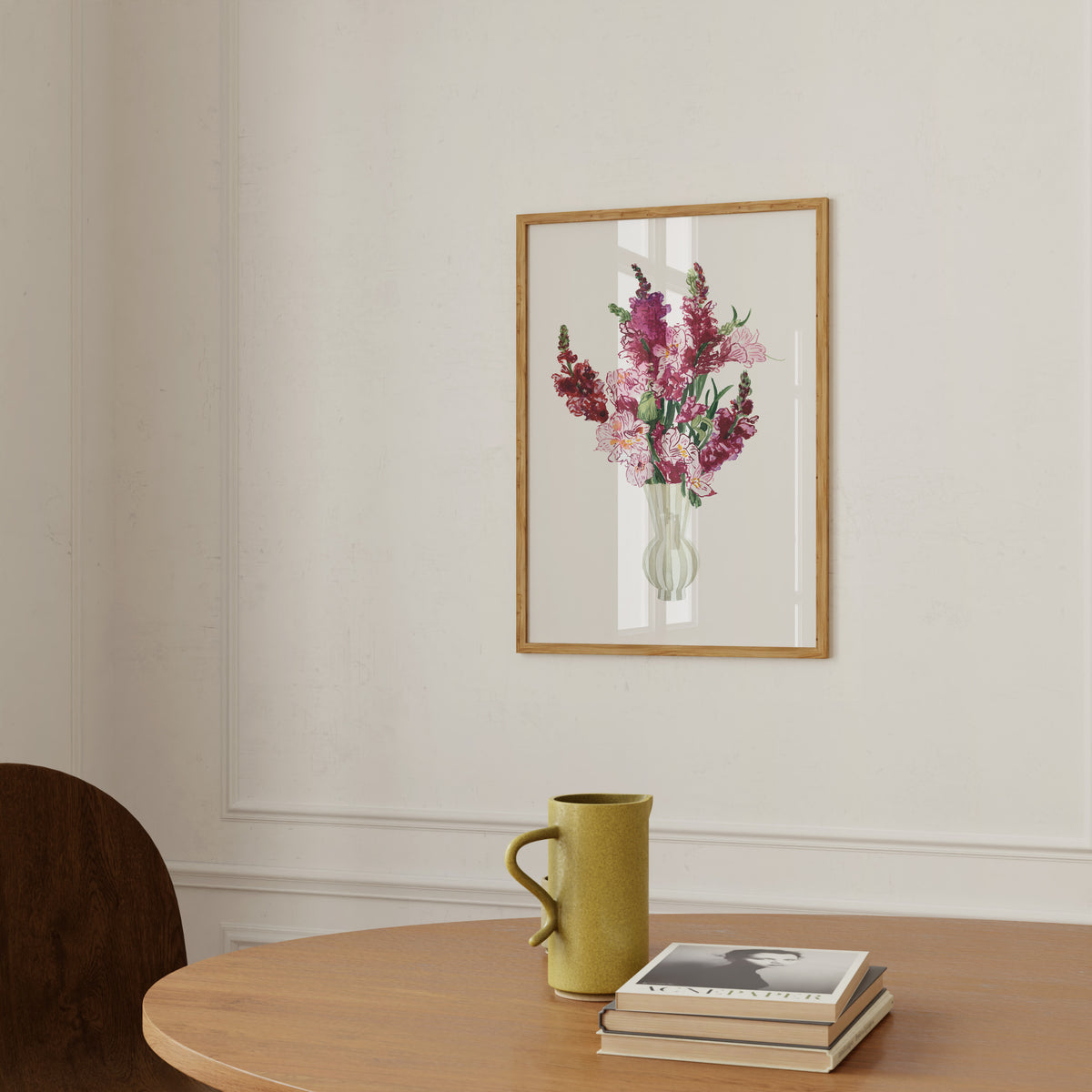 Art print - Pink flower bouquet