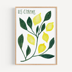 Kunstdruck - Les citrons
