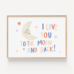 Kunstdruck - To the moon and back