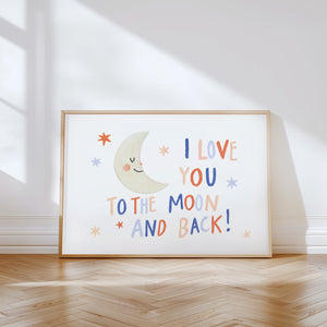 Kunstdruck - To the moon and back