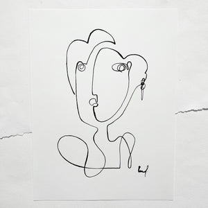 Original-Illustration | Gentlewoman | One-line drawing
