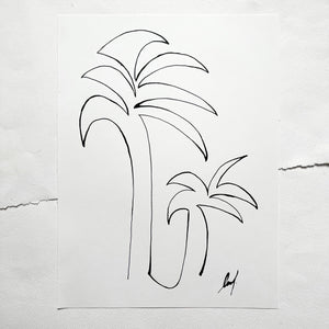 Original-Illustration | Palms | One-line drawing