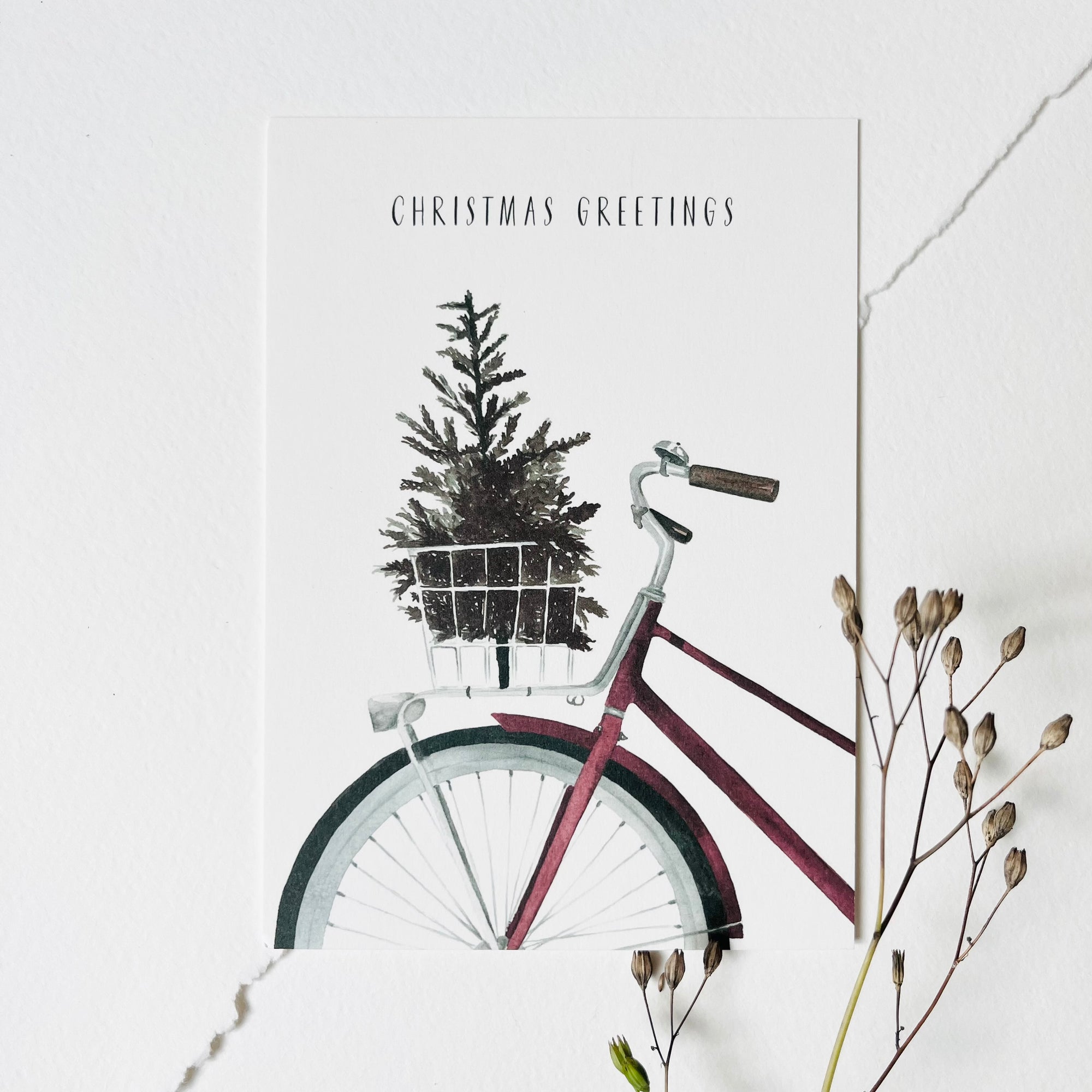 Postkarte - Christmas Bicycle Postkarte Leo la Douce 