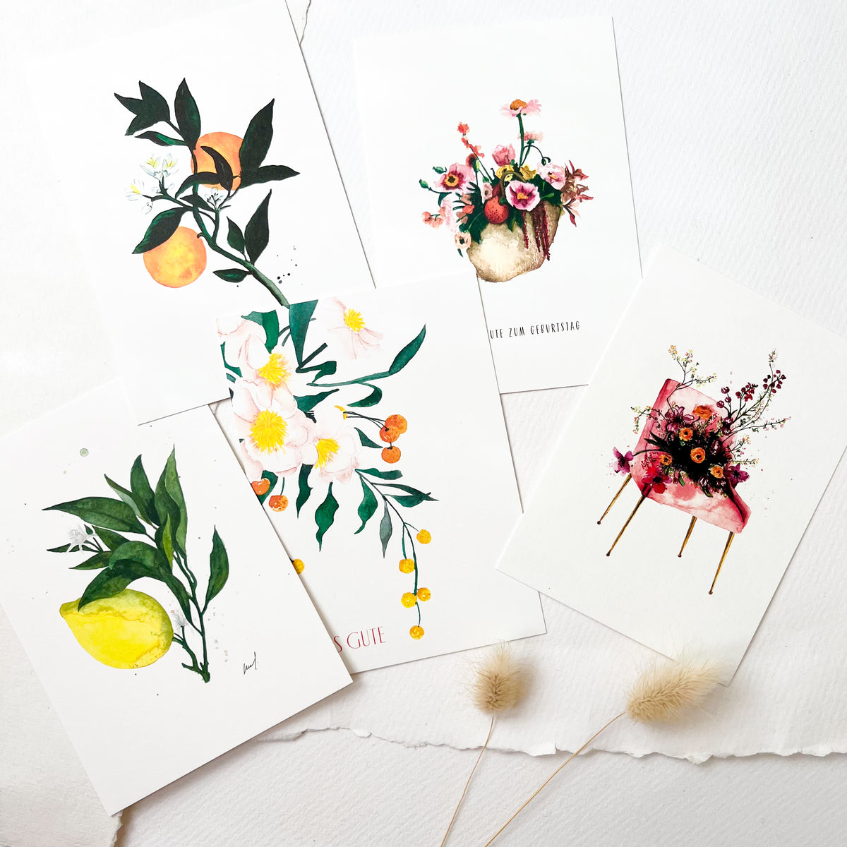 Postcard Set · Flower Greetings II