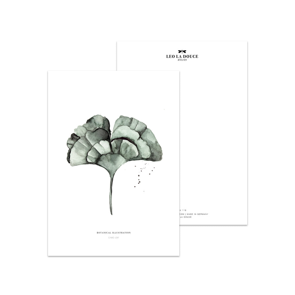Postkarte - Ginkgo Leaf